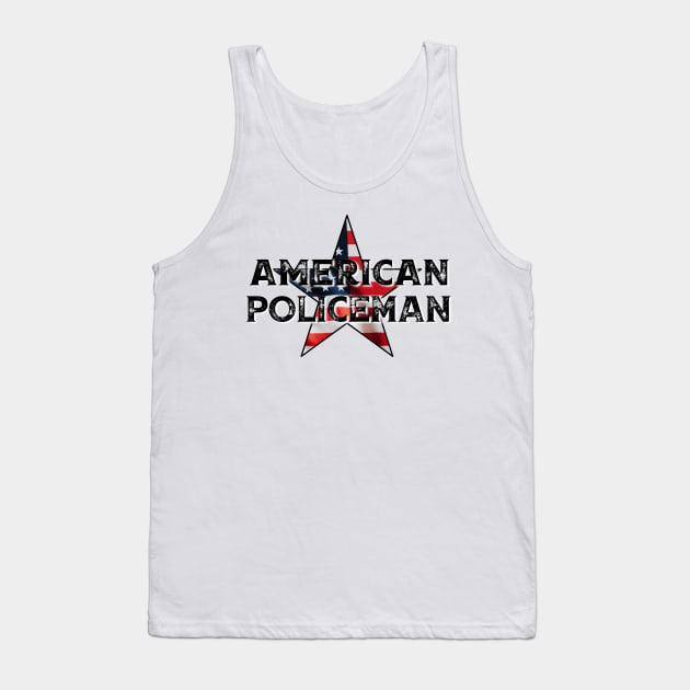 American Policeman - Blue Collar Worker Tank Top by BlackGrain